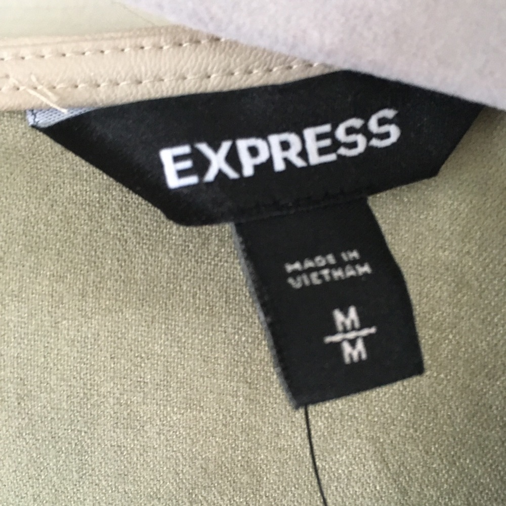 EXPRESS - Faux Vegan Leather Top - Belted - Tag Removed and worn - Picture 6 of 11